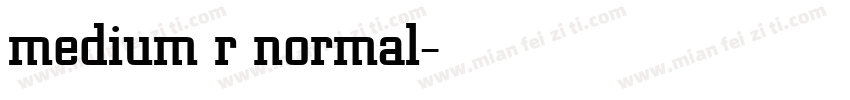 medium r normal字体转换